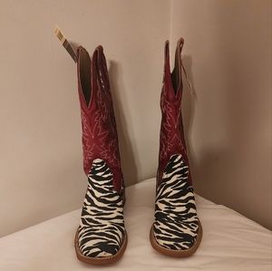 Roper zebra cowboy boots new with tags